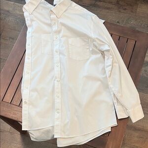 Stafford Men's white Button Down Shirts x2